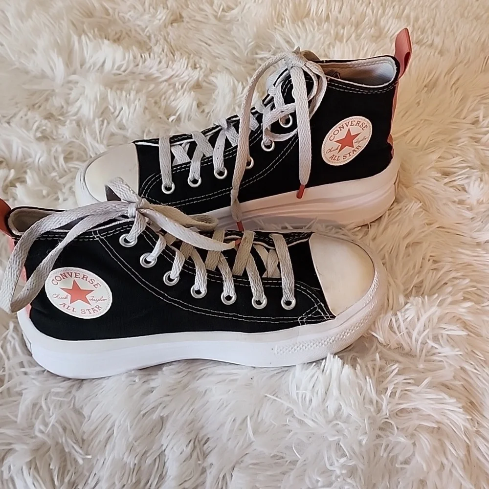 Converse All Star Black High-Top Sneakers with White Laces